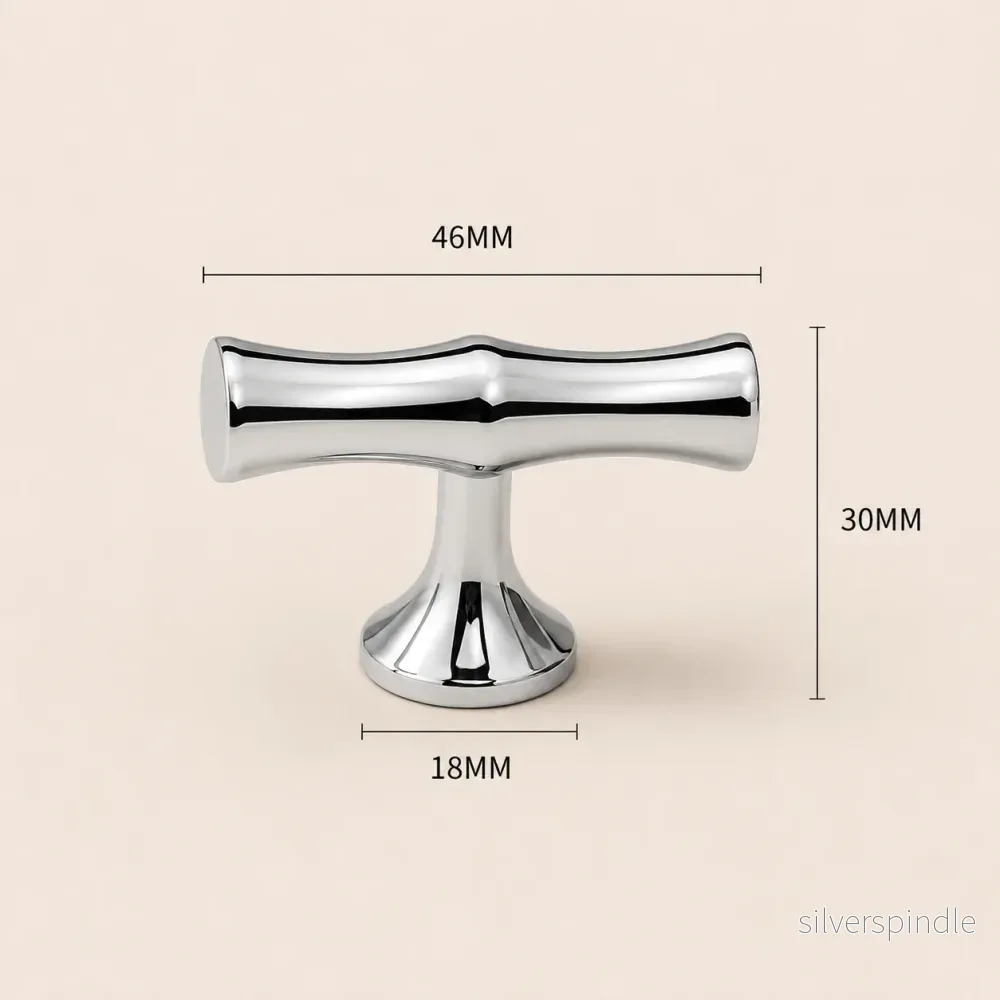 T-knopp i krom – klassisk design - Bild 3