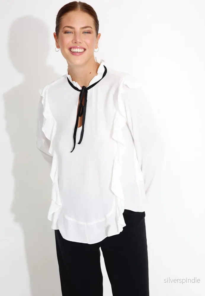 LISALOTTA BLOUSE SEASON - Vit - Bild 3