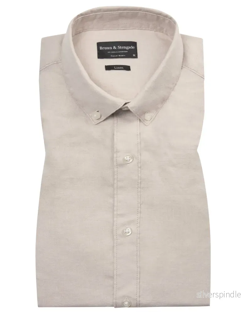 BS Carlos Casual Modern Fit Skjorta - Sand