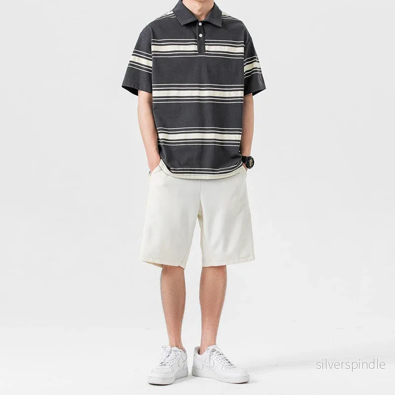 Liam | Avslappnad Tvådelad Sport Set med Kortärmad T-Shirt och Medellånga Shorts - Bild 2