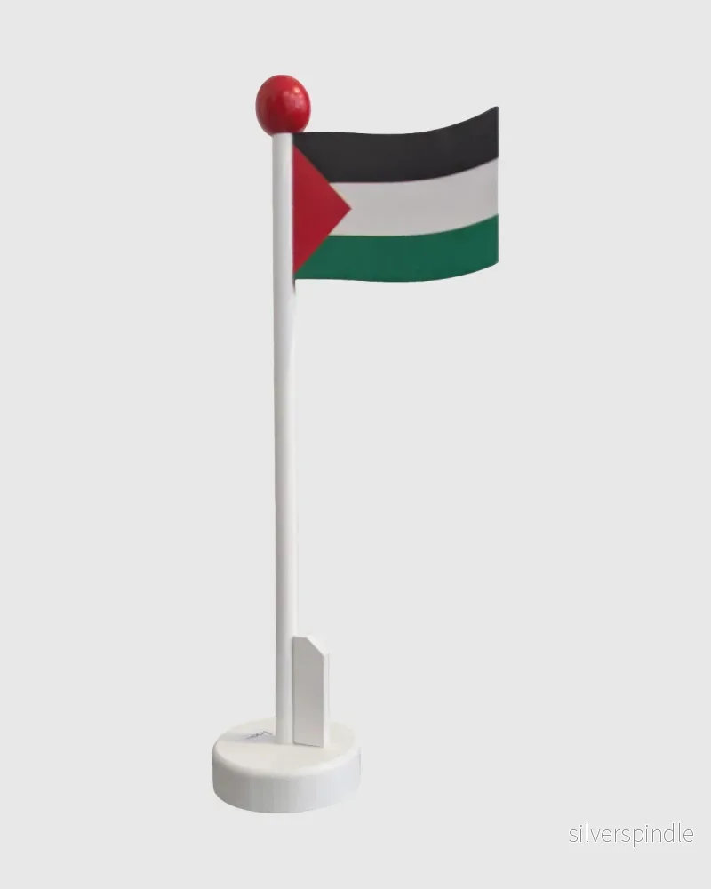 Träbordsflagga med palestinsk flagga