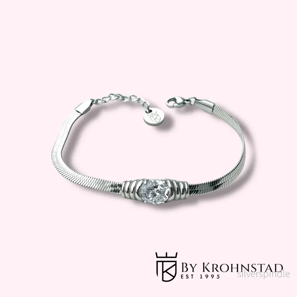 Snake eye silver bracelet
