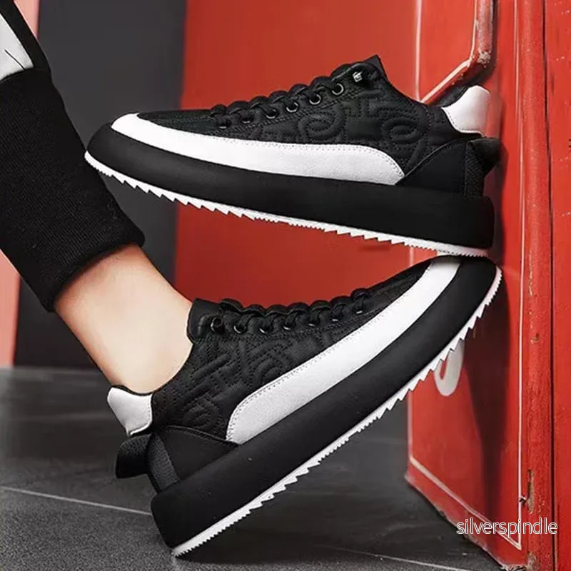 Ethan | Snygga Herr Sneakers med Snörning och Tjock Gummisula - Bild 3