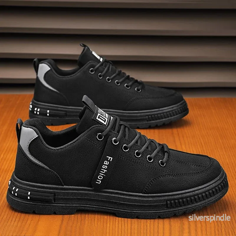 Ethan | Snygga Låga Herrsneakers Med Snörning och Rund Tå