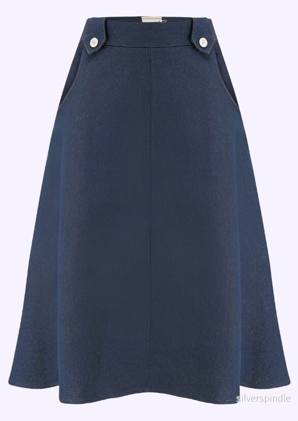 Monroe A-linjig kjol – indigoblå denim