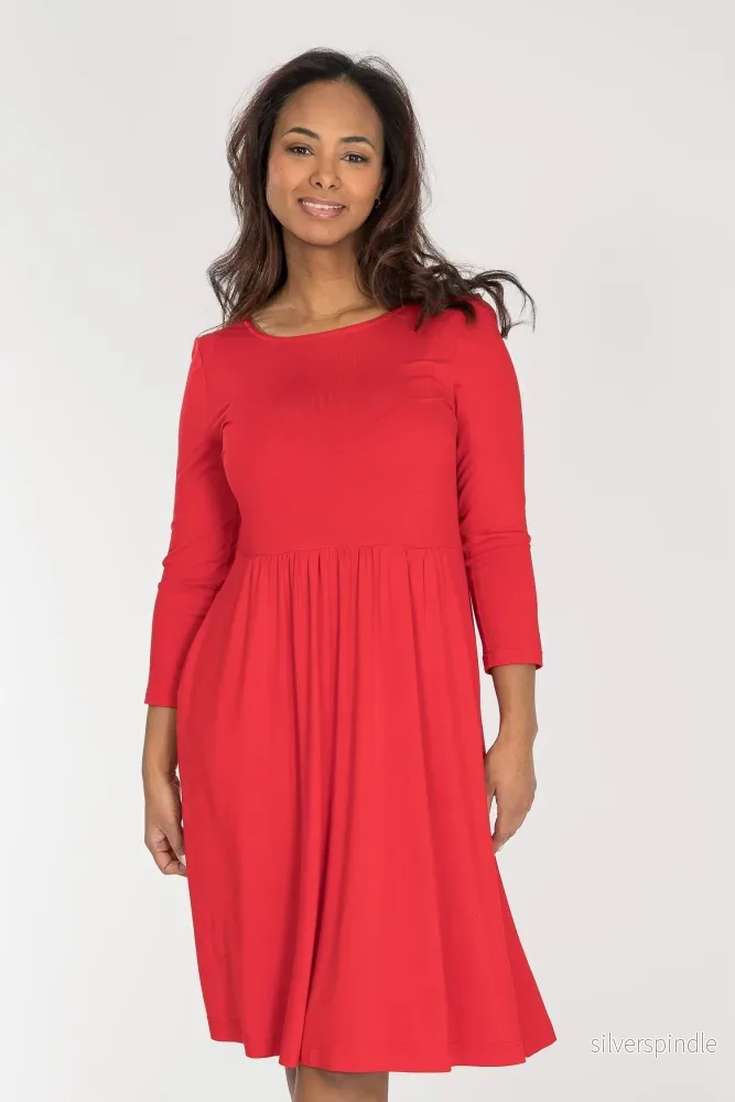 Ideal short jersey dress - True Red - Bild 3