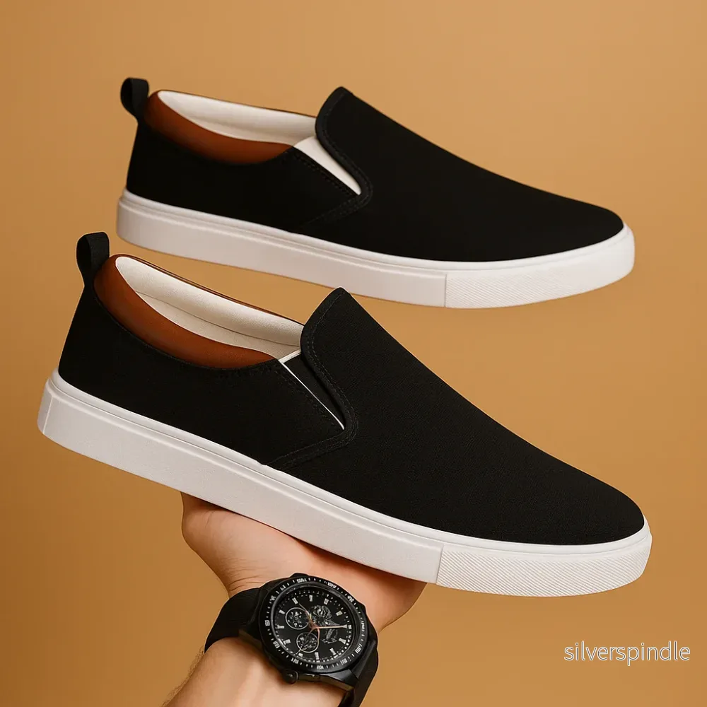 Moderna | Loafers Män med Andningsbar Textil och Vadderad Innersula | Komfortabel Slip-On Design för Varje Tillfälle - Bild 3