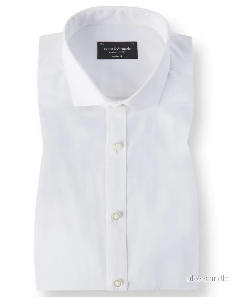 BS Mahogany Modern Fit Skjorta – White