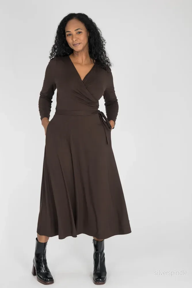 Ready to go midi jersey dress – Chocolate Brown Ready to go midi jersey dress – Chocolate Brown