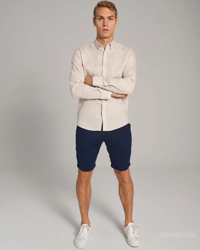 BS Sainz Casual Slim Fit Skjorta - Sand - Bild 3