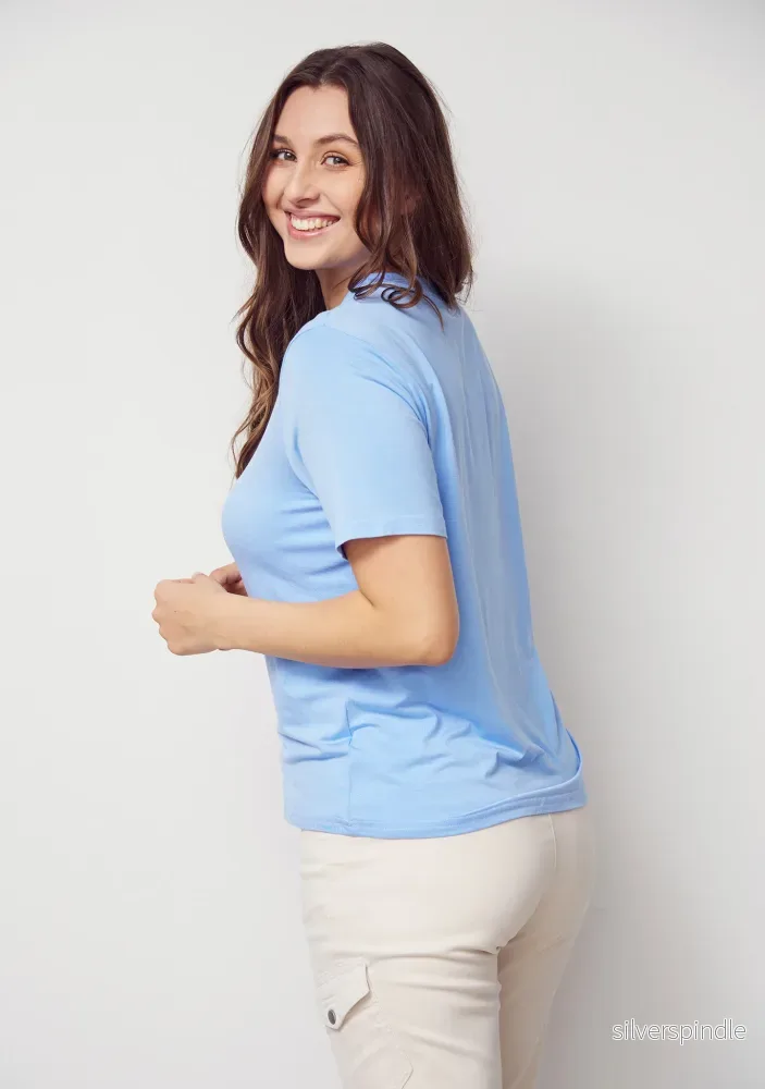 Gritt O-Neck T-Shirt - Skyblue - Bild 2
