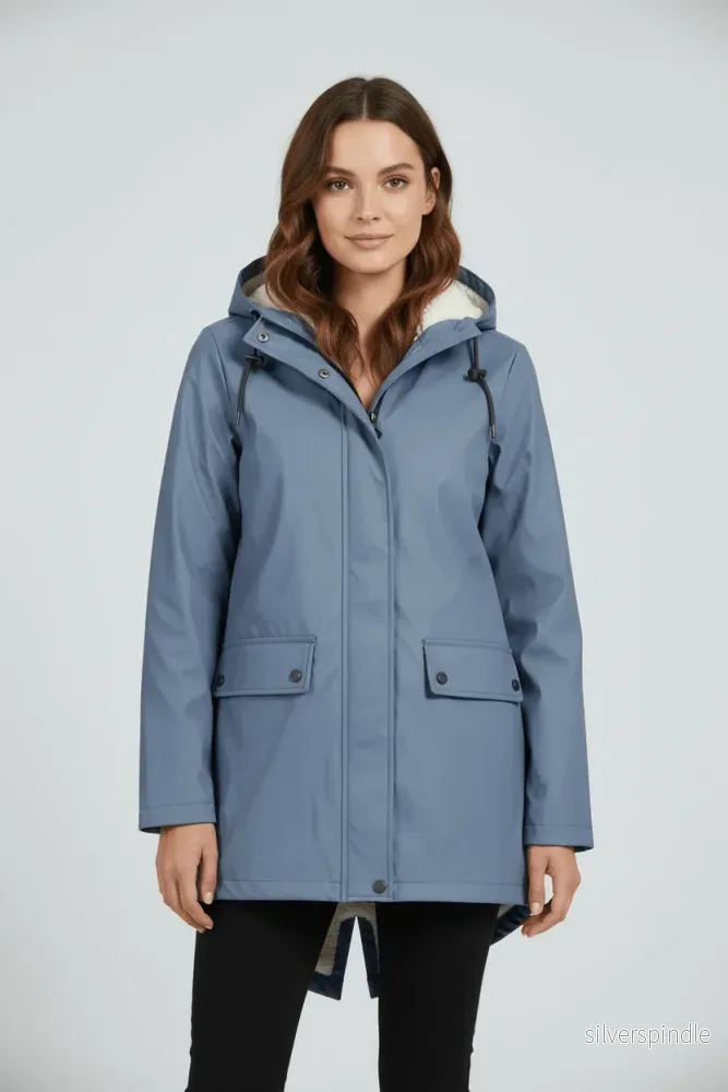 Vattentät Kappa med Huva och Skräddarsydd Passform för Elegant Stil