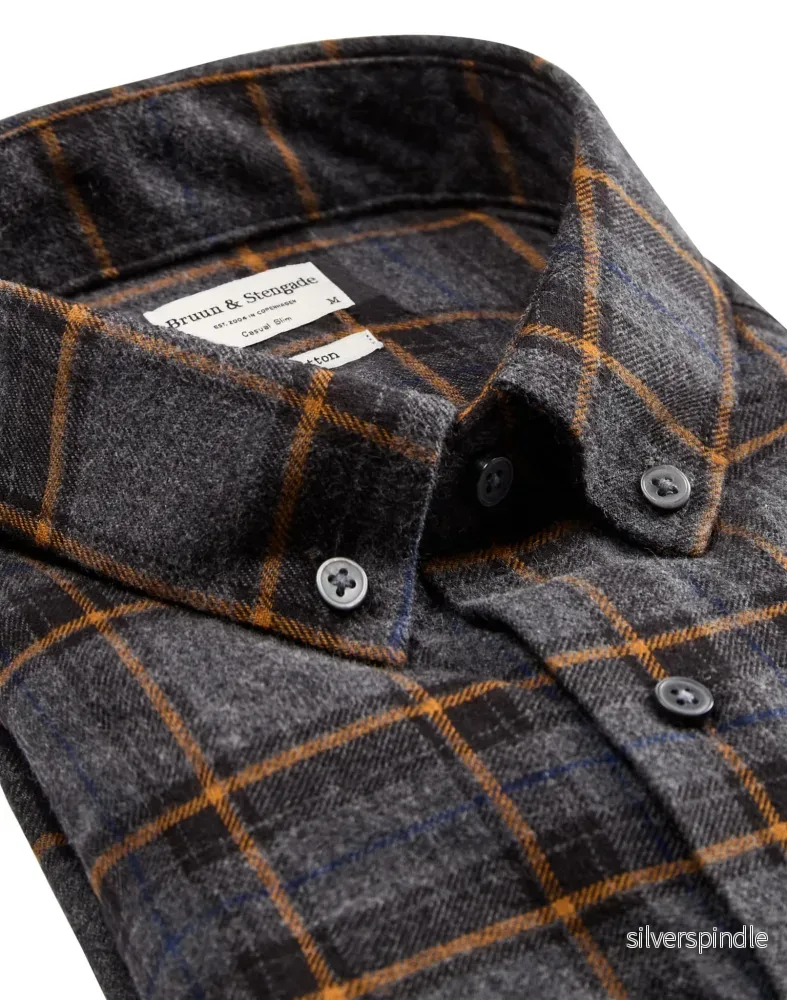 BS Hamar casual slim fit Skjorta - Dark Grey - Bild 2