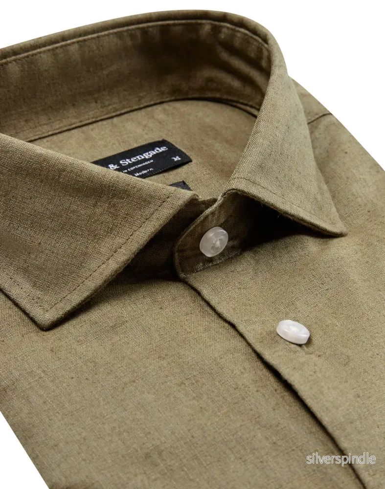 BS Gandia Casual Modern Fit Skjorta - Army - Bild 2
