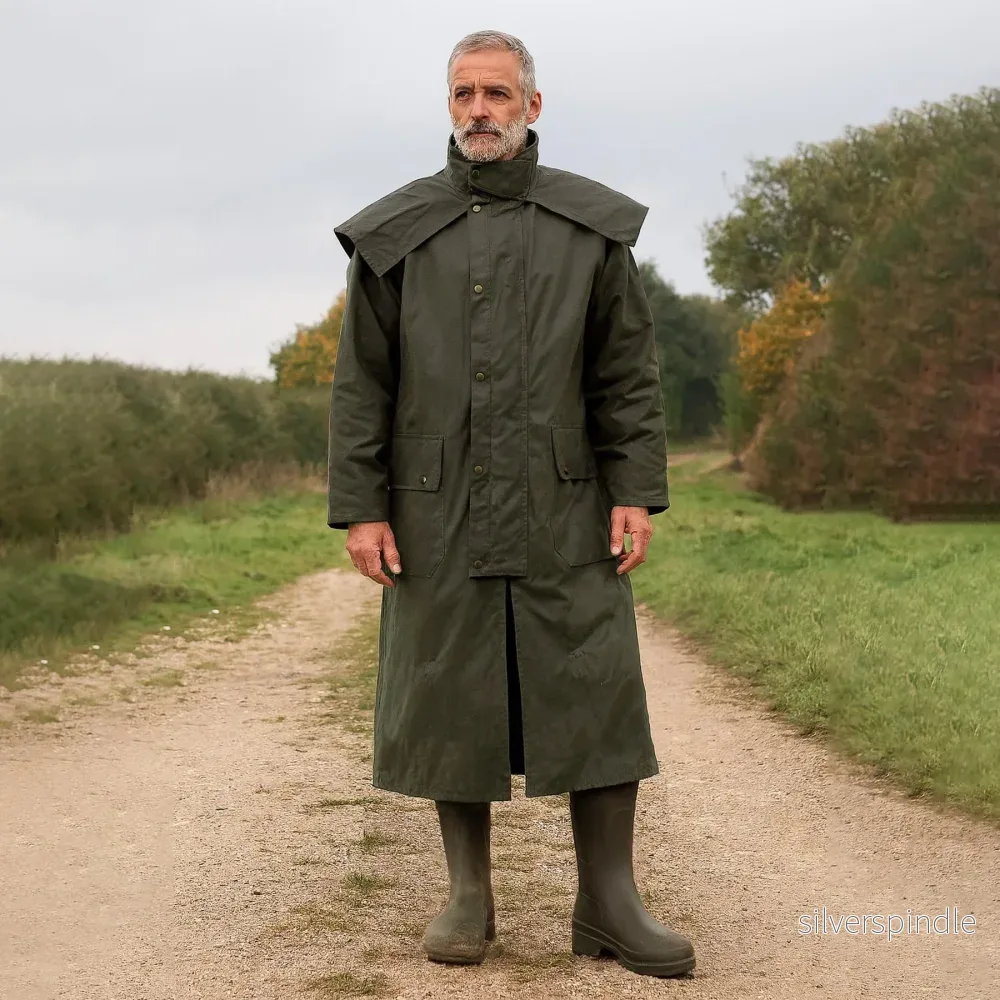 Stockman Coat – lång oljerock
