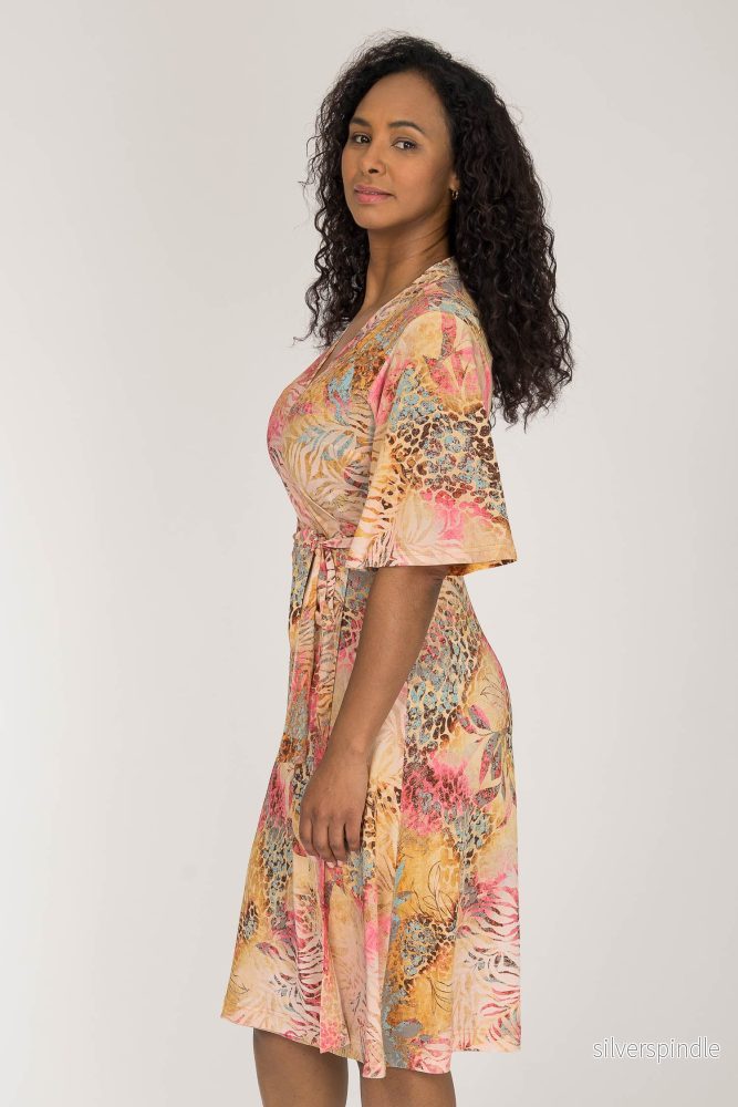 Bestie shine wrap short jersey dress - Pastels - Bild 2