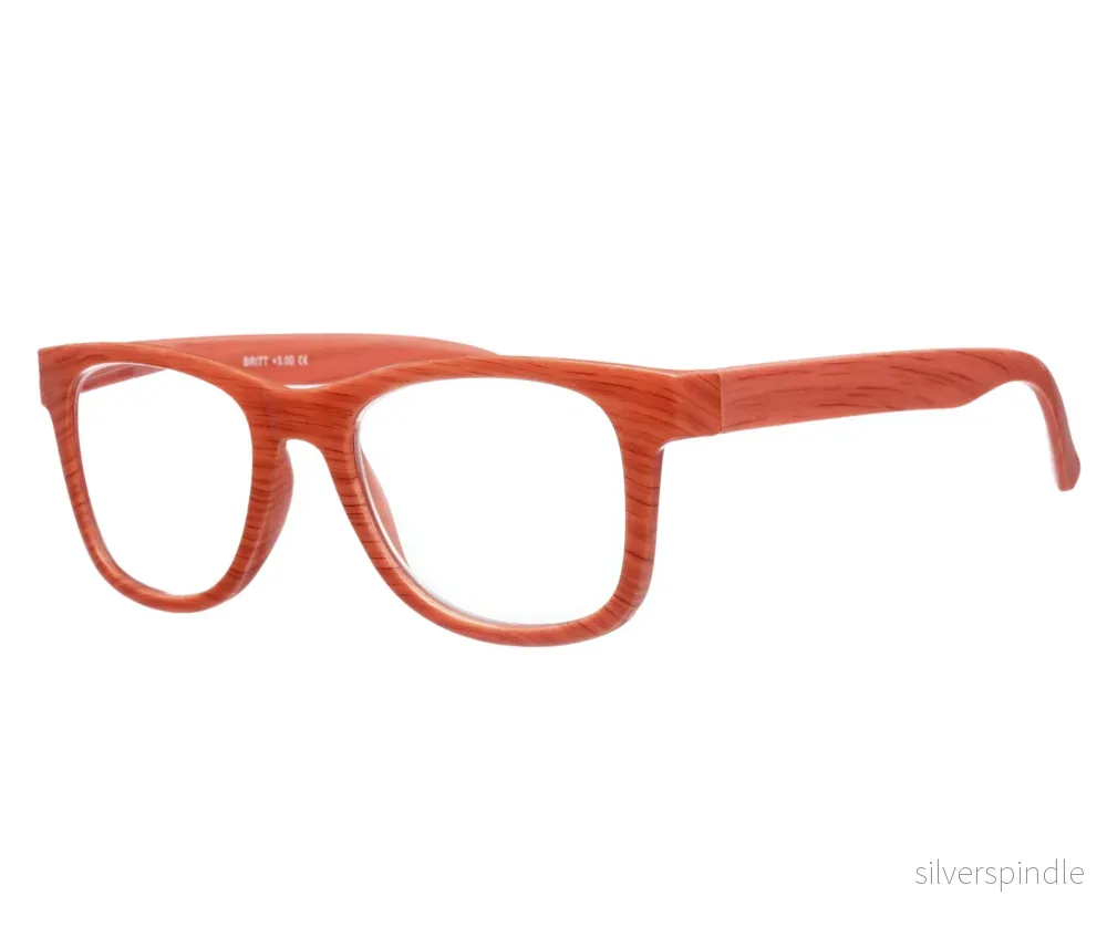 BRITT Orange Wood-Look Reading Glasses 25% Rabatt - Bild 2