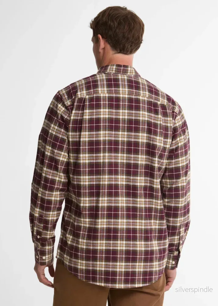 Barbour Telfield Shirt Regular Fit Dark Bordeux - Bild 3