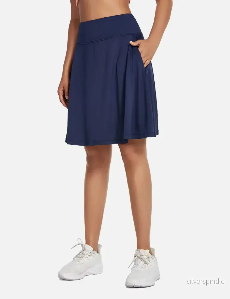 Sophie | Hög Midja Plisserad Skort med Inbyggda Shorts - Bild 2