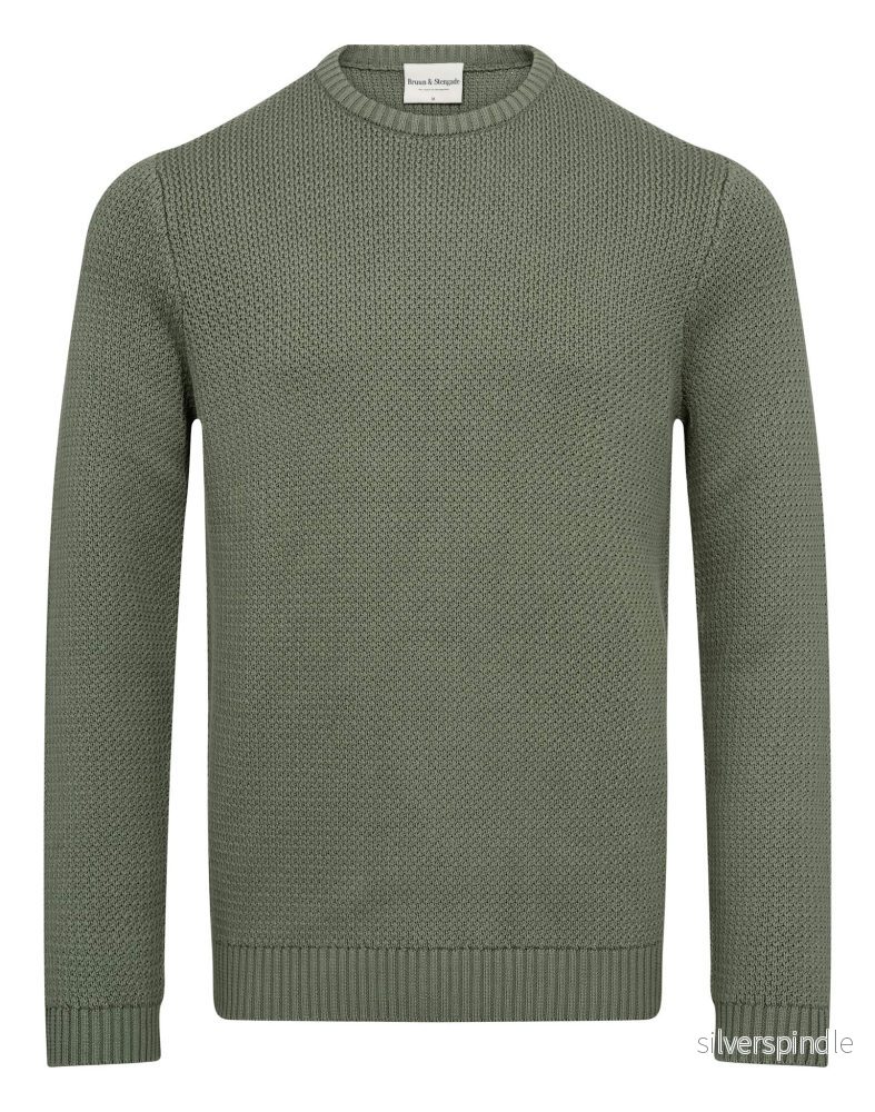 BS Raffaele Regular Fit Stickat – Green BS Raffaele Regular Fit Stickat – Green