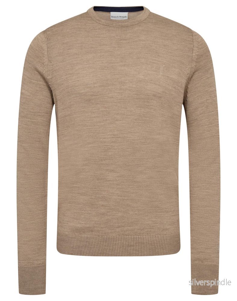 BS Jupiter Regular Fit Stickat – Light Brown BS Jupiter Regular Fit Stickat – Light Brown