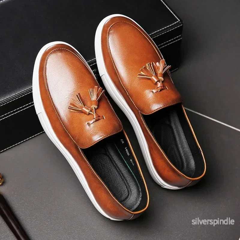 Ethan | Elegant Slip-On Herrloafers Med Tofsdetaljer