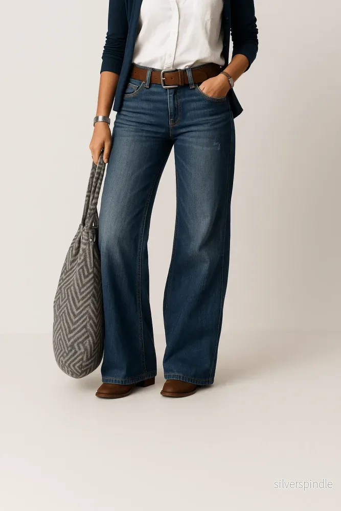 Klassiska Jeans | Vida Ben för Kvinnor med Slitstark Denim | Avslappnad Passform för Vardagsstil