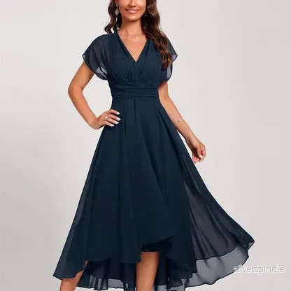 Emma | Elegant Midiklänning Dam med Ärmar och Flödande Design - Bild 2