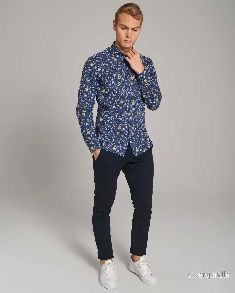 BS Gullit Slim Fit Skjorta - Dark Blue - Bild 3