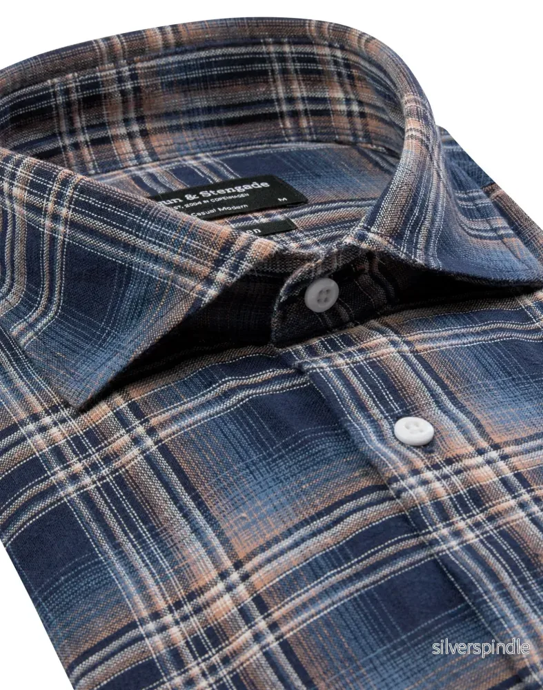 BS Pierre Casual Modern Fit Skjorta - Dark Blue - Bild 2