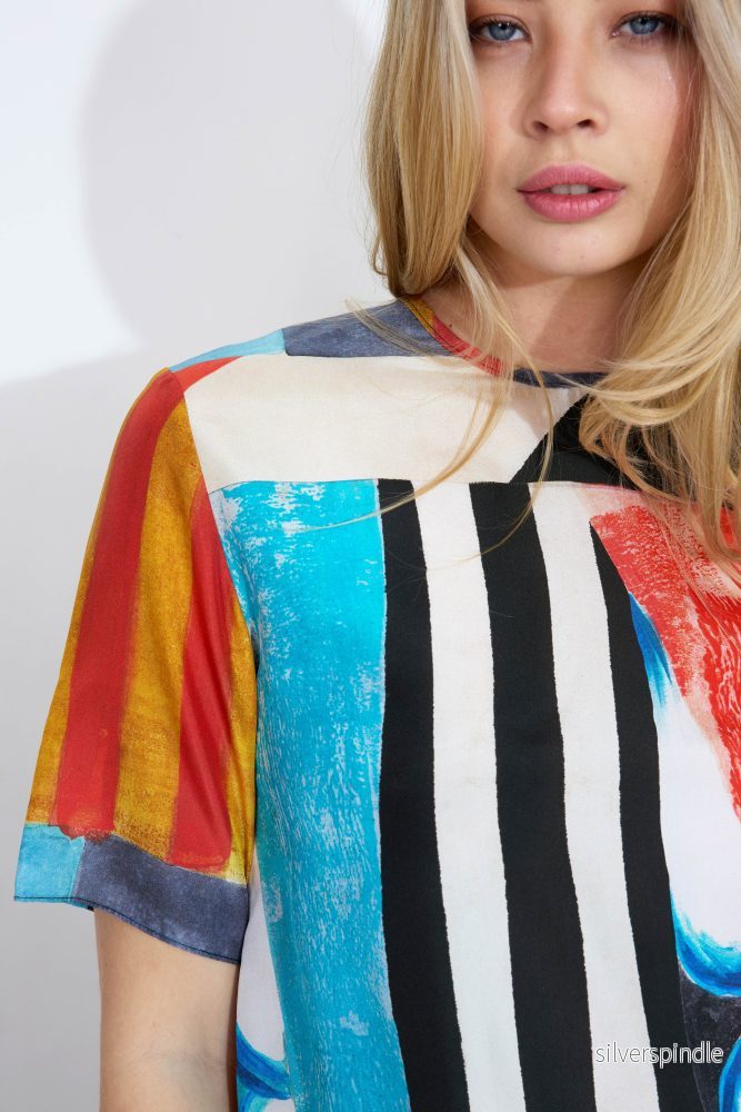 BENTO LANDSCAPE PRINT BLOUSE - multicolor - Bild 3