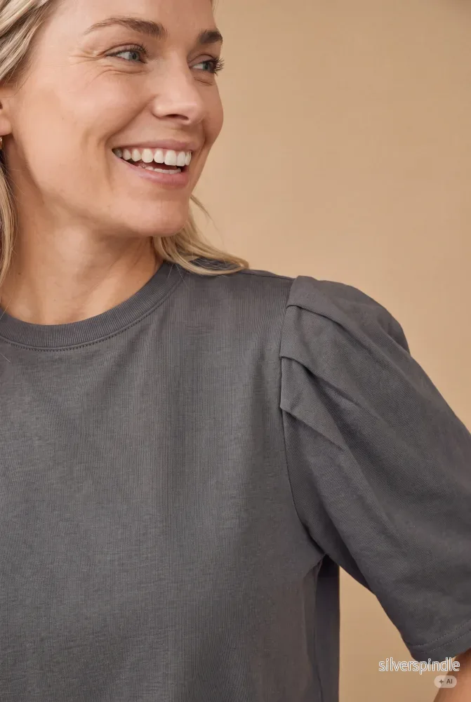 Tinni s/s T-Shirt - Grey - Bild 2