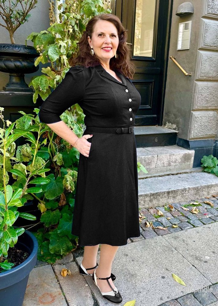 Betty skjortklänning - svart denimlook - Bild 2
