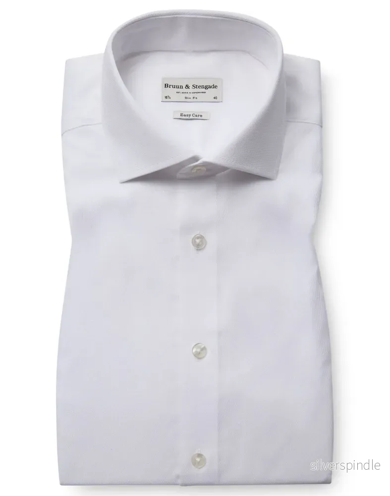 BS Reed Slim Fit Skjorta – White BS Reed Slim Fit Skjorta – White