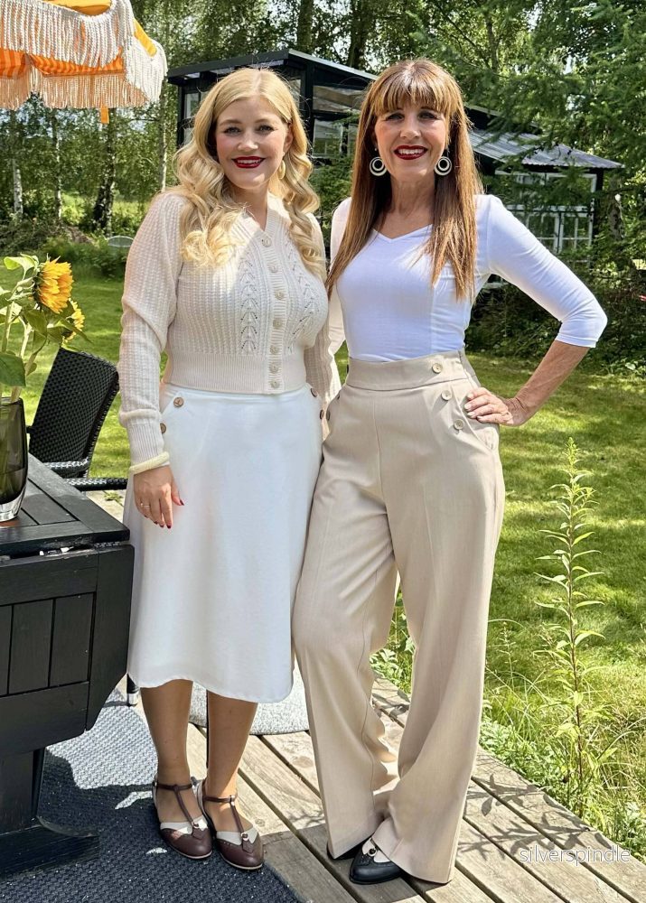 Vändbar båtringad topp - vitt - Bild 3