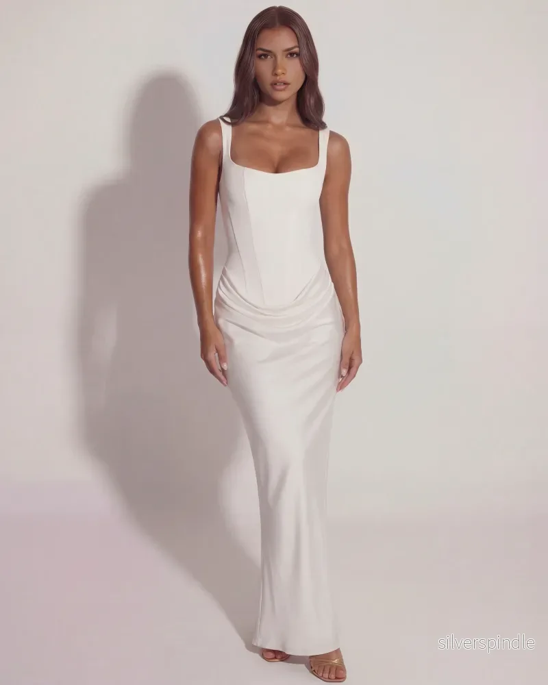 Mia | Elegant Vit Maxi Klänning Mia | Elegant Vit Maxi Klänning
