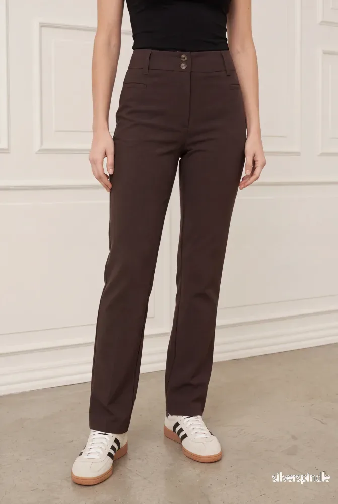 Firenze Straight Pant – Dark brown Firenze Straight Pant – Dark brown