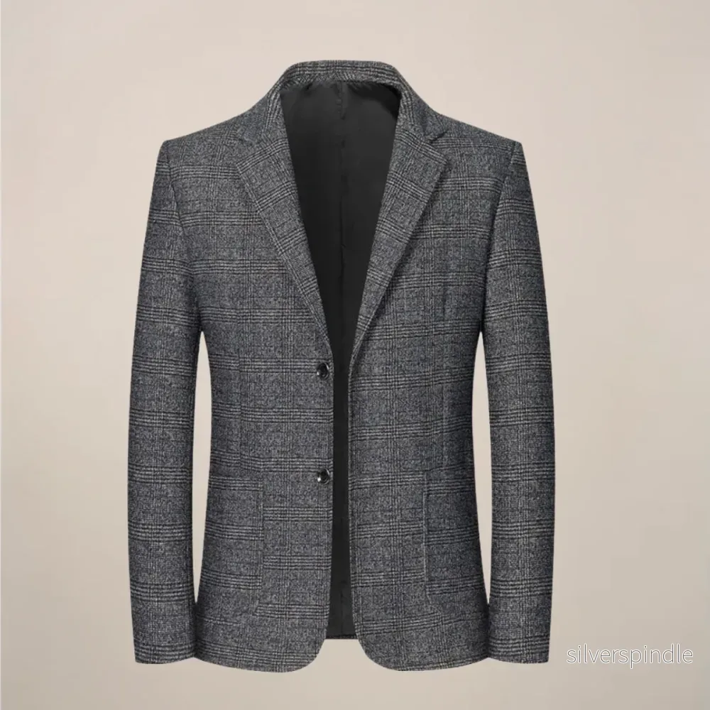 Elegant Slim Fit Kavaj för Män med Rutig Design | Mångsidig För Smart Casual och Affärsevenemang Elegant Slim Fit Kavaj för Män med Rutig Design | Mångsidig För Smart Casual och Affärsevenemang