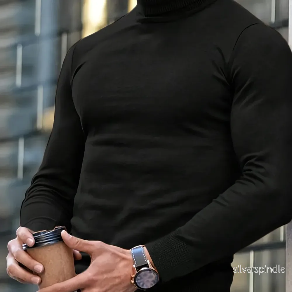 Liam | Elegant Slim Fit Stickad Polotröja för Vinter