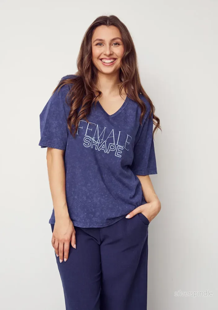 Haley T-Shirt - Washed Navy - Bild 2