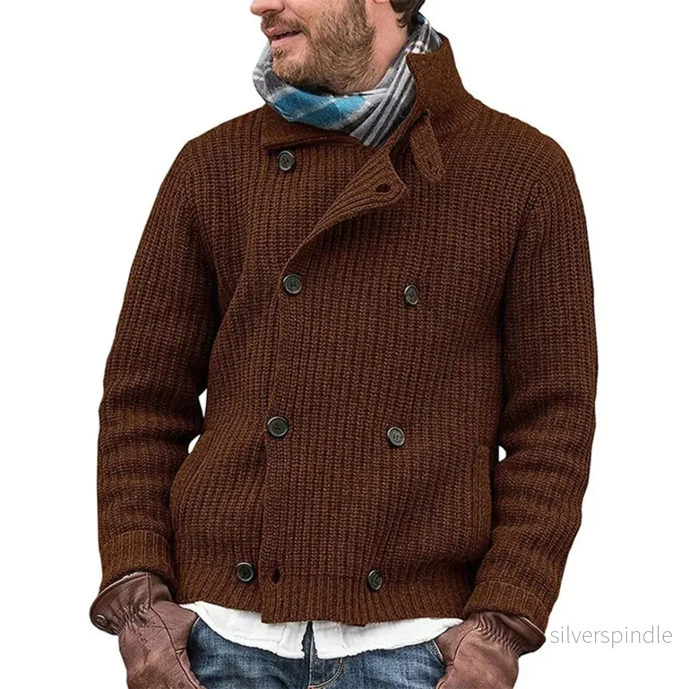 Klassisk Vintage Cardigan | Stickad Kofta med Dubbelknäppning | Tidlöst Mönster för Elegant Stil Klassisk Vintage Cardigan | Stickad Kofta med Dubbelknäppning | Tidlöst Mönster för Elegant Stil