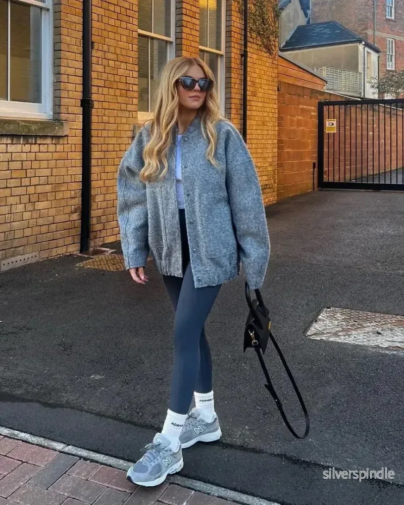 Mia | Oversized Vårjacka i Tweeddesign för Dam - Bild 2