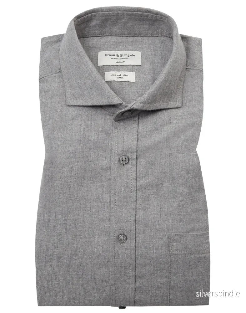 BS Sulayman Casual Slim Fit Skjorta – Grey