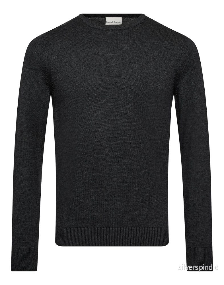 BS Jupiter Regular Fit Stickat – Grey BS Jupiter Regular Fit Stickat – Grey