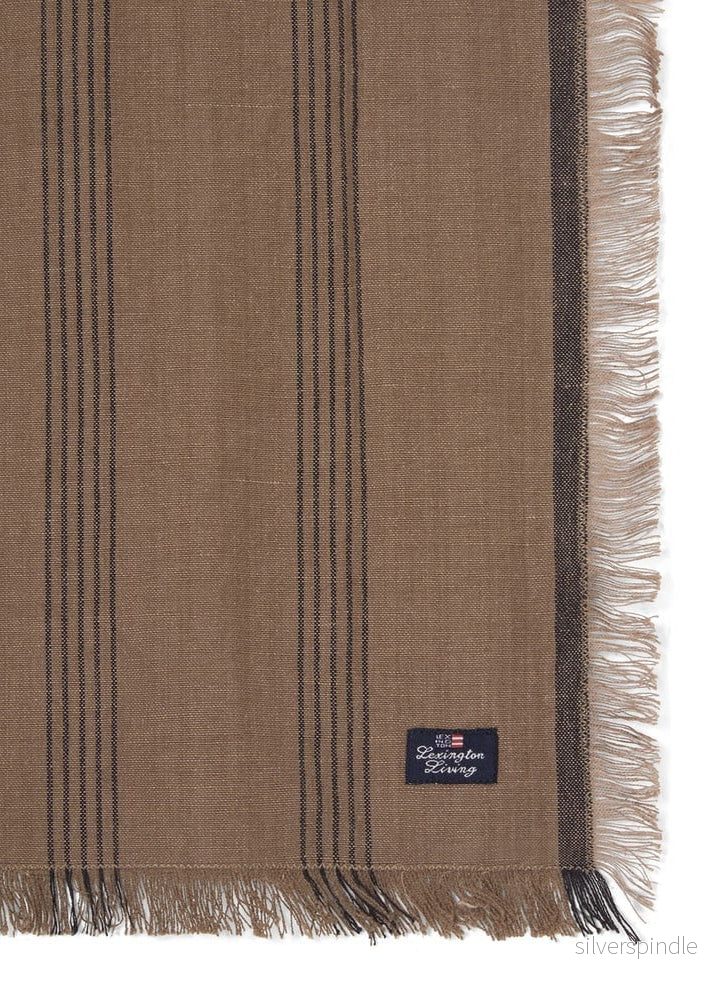 Lexington Striped Linen/Cotton Napkin Stone/BL - Bild 3