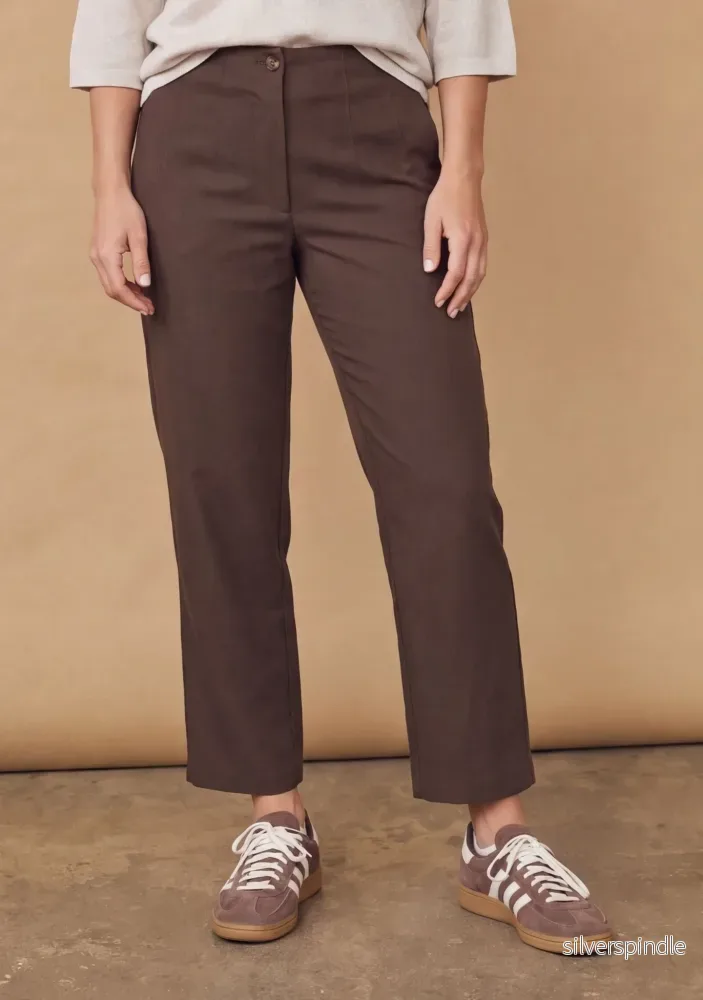 Firenze Highwaist Pant – Dark brown Firenze Highwaist Pant – Dark brown