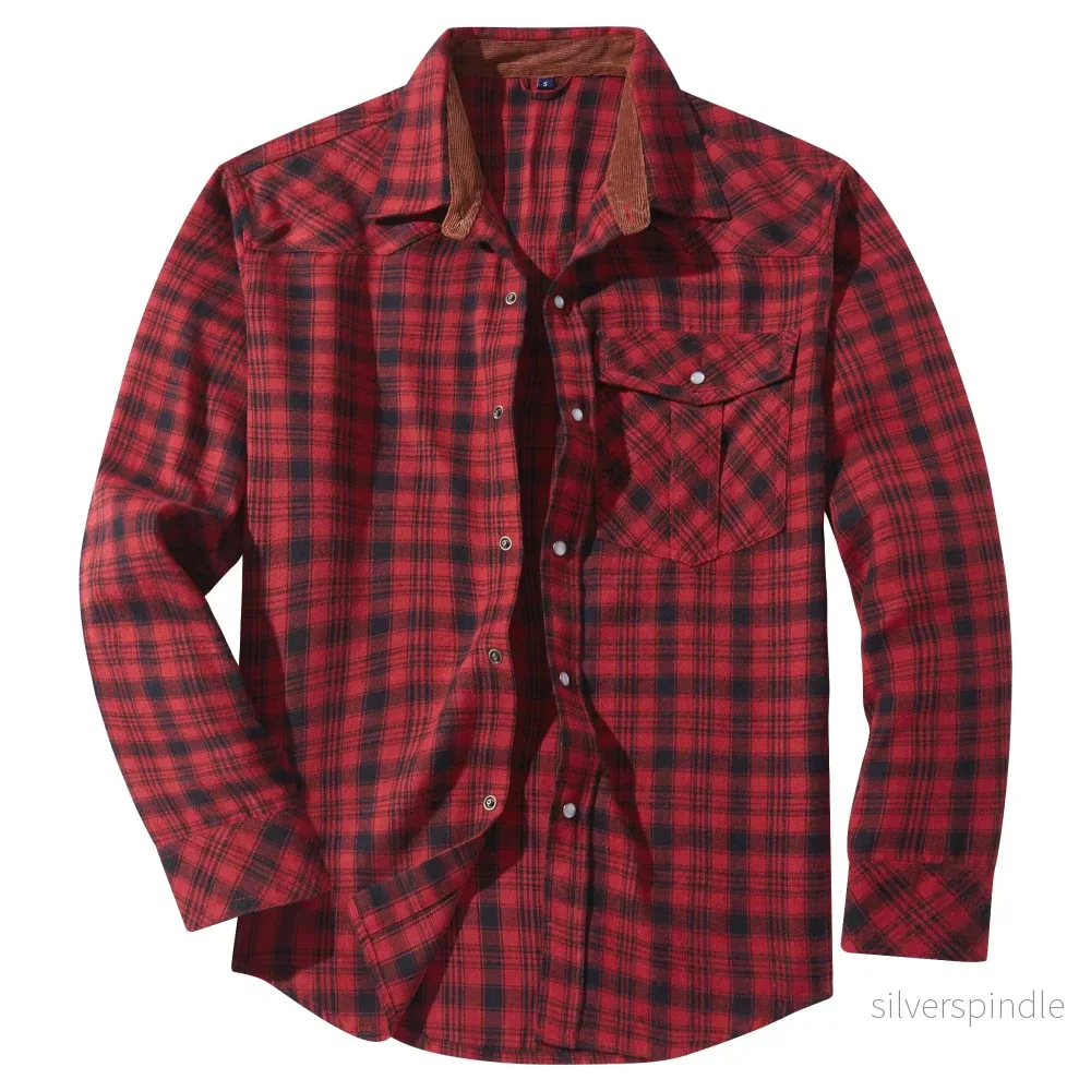 Casual Comfort | Herrskjorta i Flanell med Mjuk Känsla | Avslappnad Stil för Vardagsbruk - Bild 3