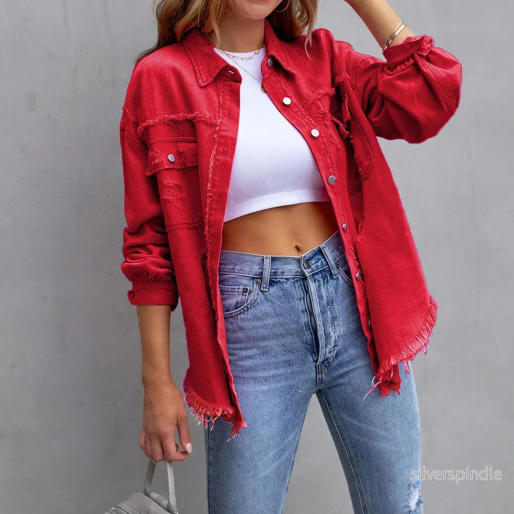 Sophie | Stylish Vårjacka Dam i Denimblandning