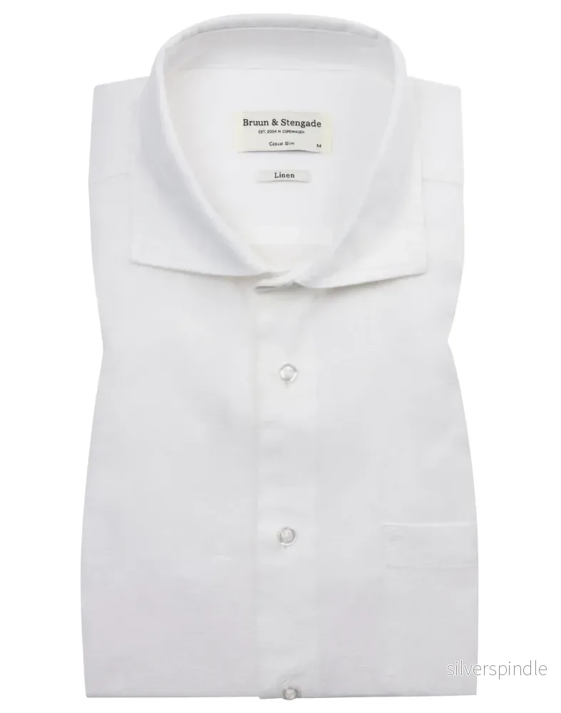 BS Ricciardo Casual Slim Fit Skjorta - White
