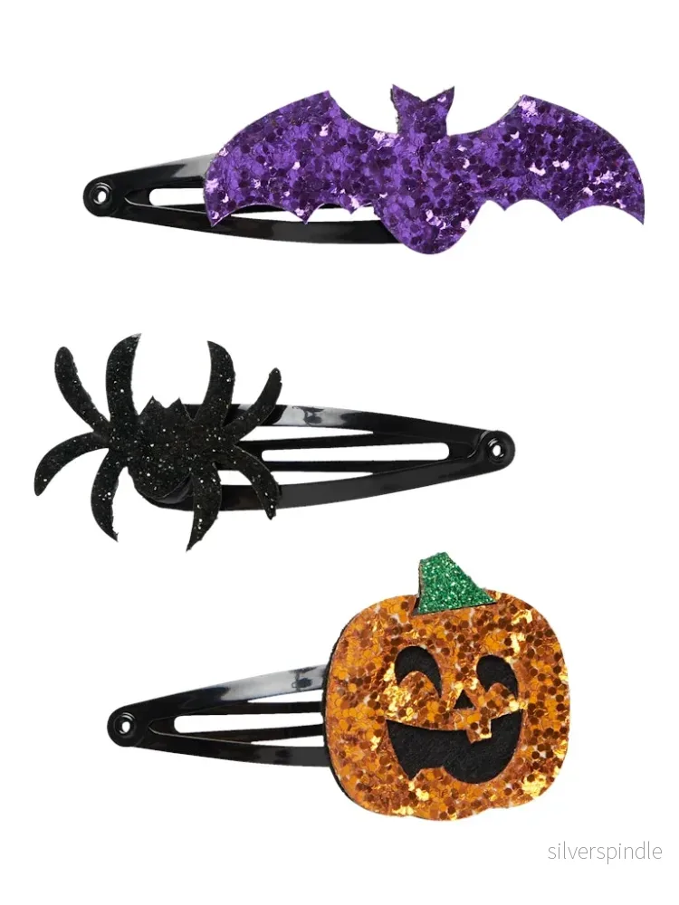 Halloween Glitter Hårspännen 3-pack Halloween Glitter Hårspännen 3-pack